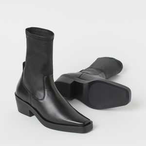 H&M women leather western boots, size 9.5